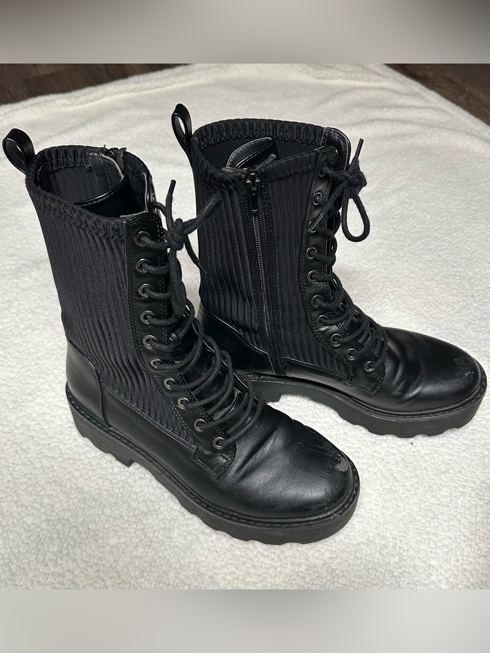 BAR III Women’s Outdoor Shoes Lace Up Combat Boots Black, size 8.5M 10013492500